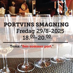 Portvinsinsmagning fredag d. 29 august 2025 - slikforvoksne.dk